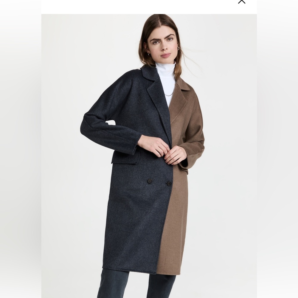 Rails Bristol Two-Tone Wool Blend Coat belt xs